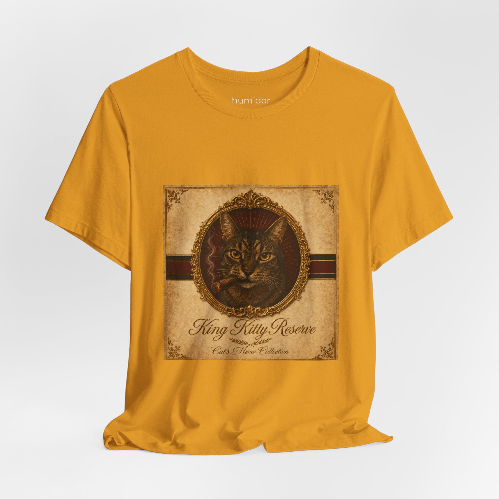 Humidor Hounds — "The King Kitty" Vintage Cat Portrait Tee
