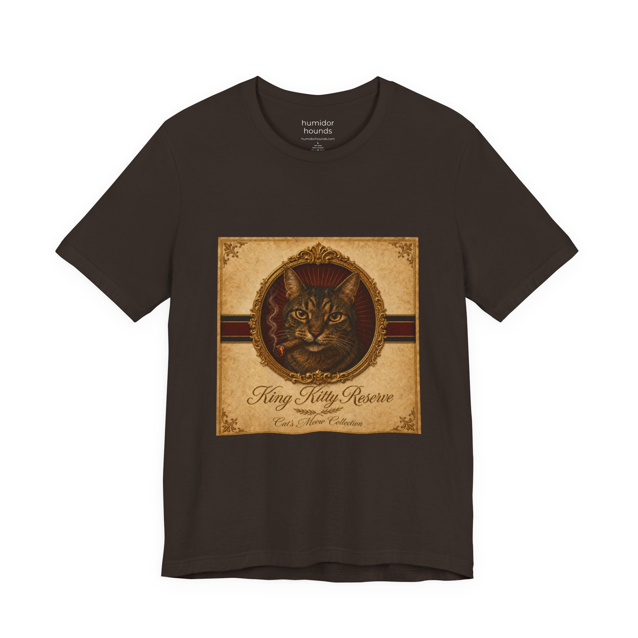 Humidor Hounds — "The King Kitty" Vintage Cat Portrait Tee