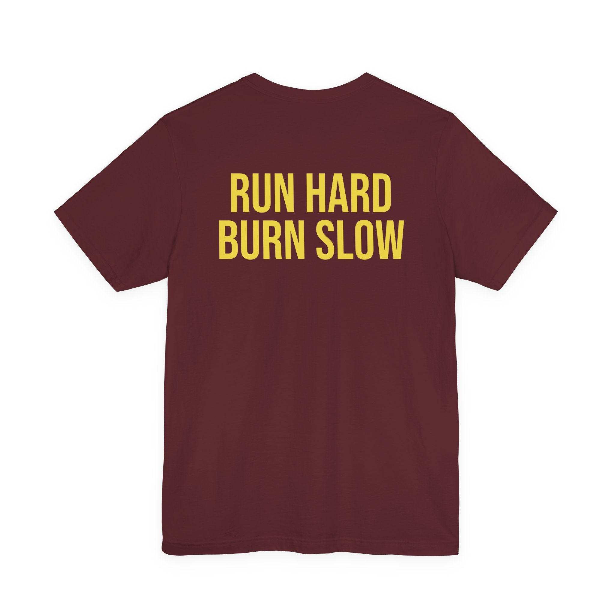 Humidor Hounds Vintage Emblem T-Shirt — “Run Hard Burn Slow” Athletic Tee