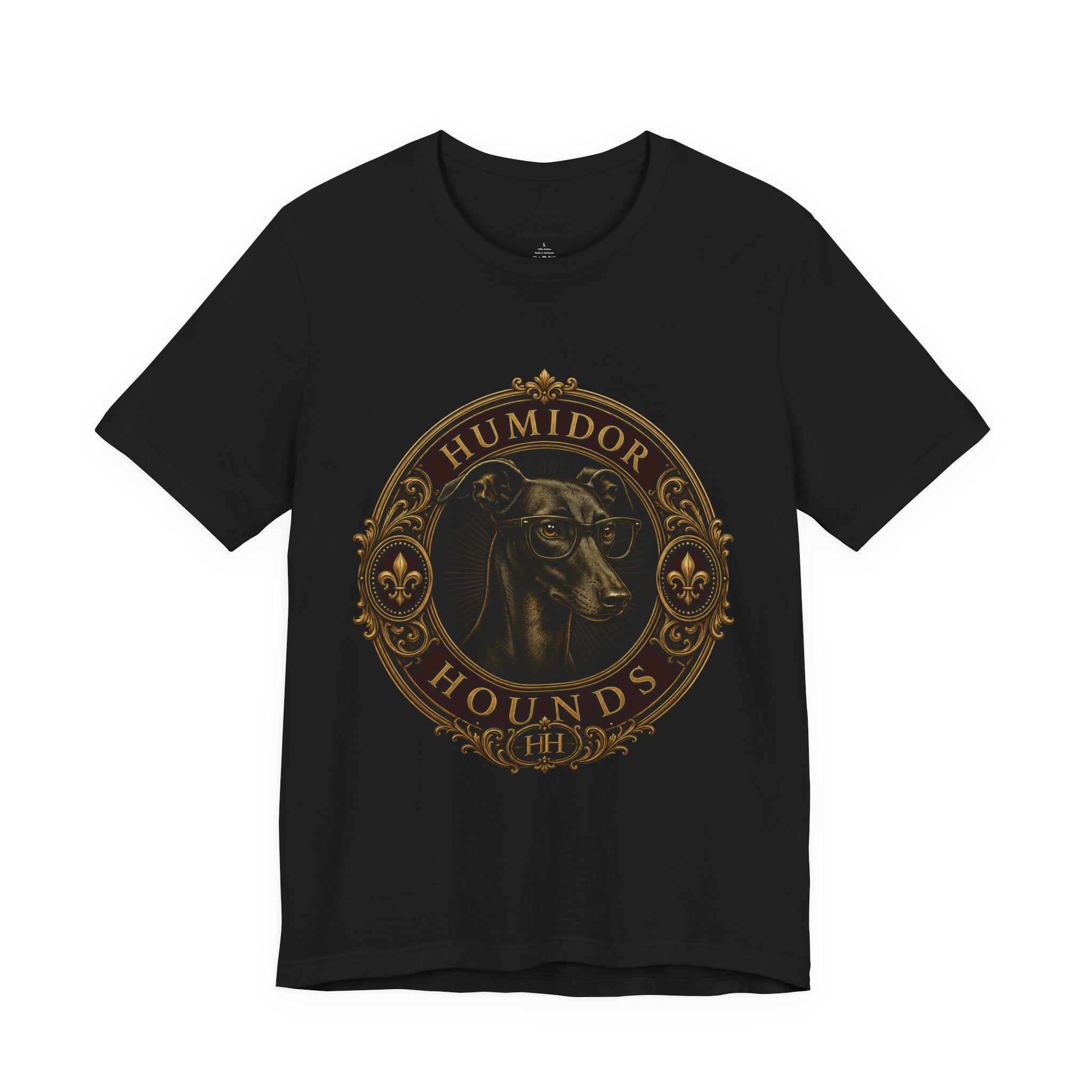 Humidor Hounds Vintage Emblem T-Shirt — “Run Hard Burn Slow” Athletic Tee